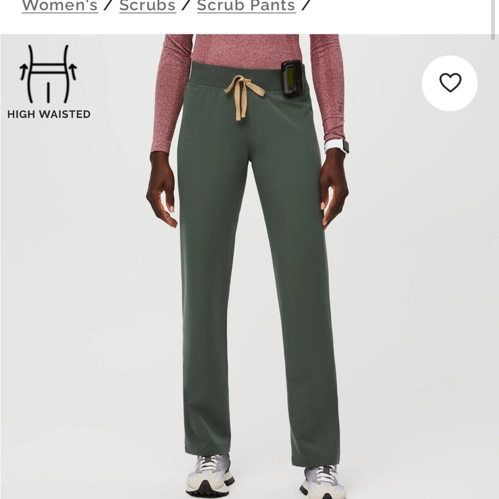 Figs Olive Green High Waisted Joggers